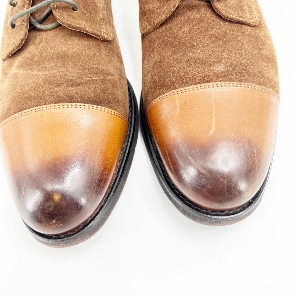 Dapper Shoes Co Handmade Suede Leather Boots, Size 8